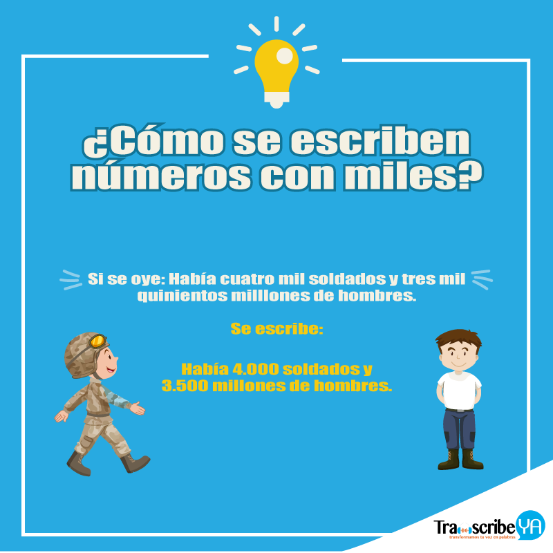 ¿Cómo se escriben números con miles? Transcribe ya