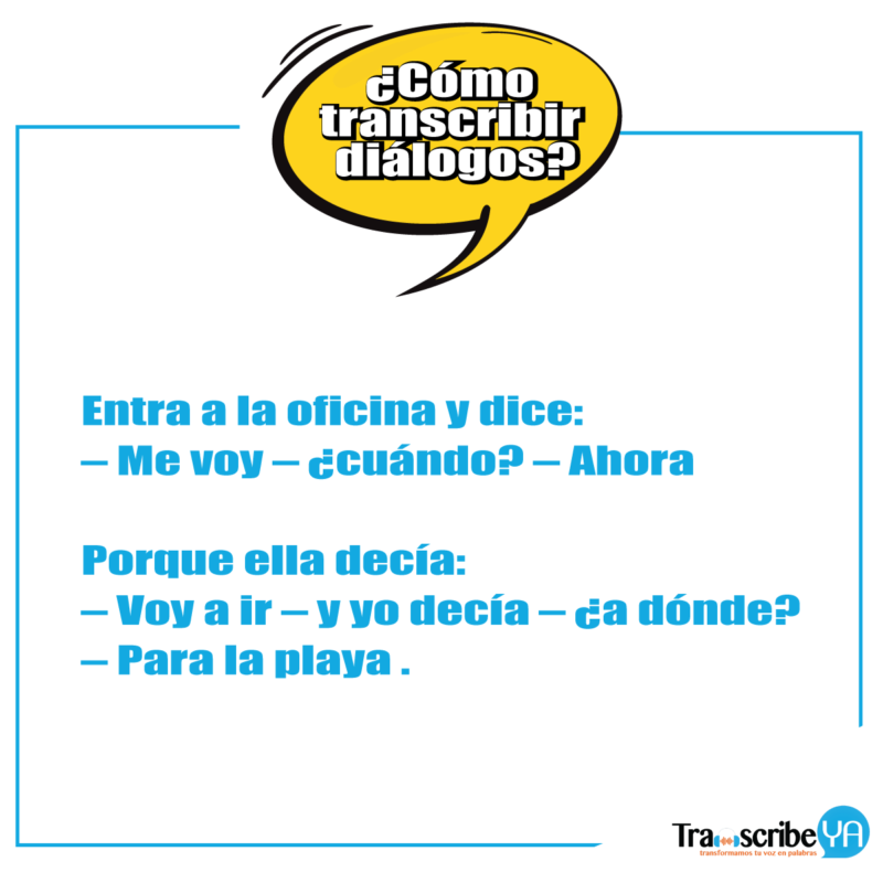 Transcripción de dialogo