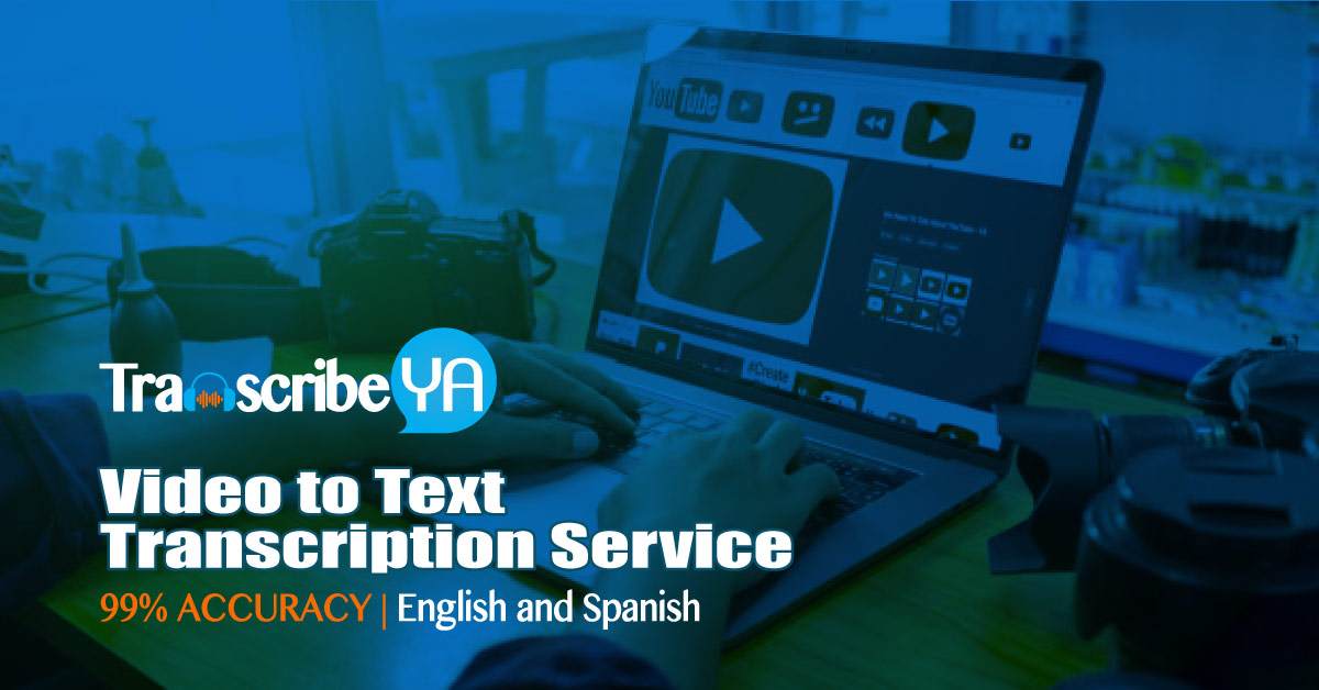 Video to text transcription services
