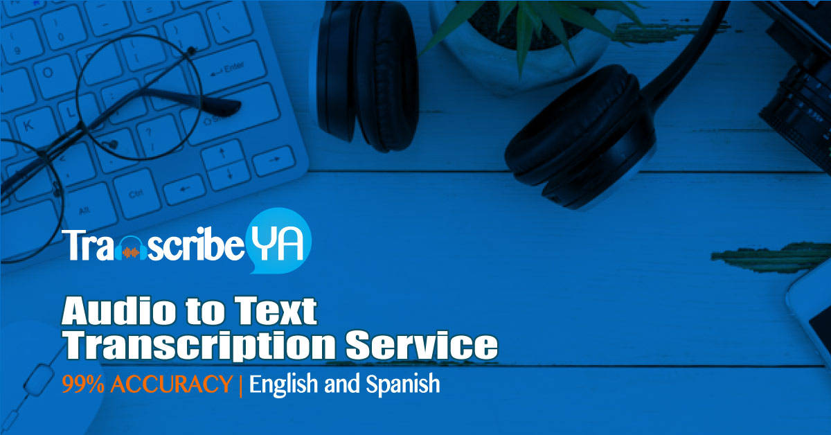 Audio to text transcription services